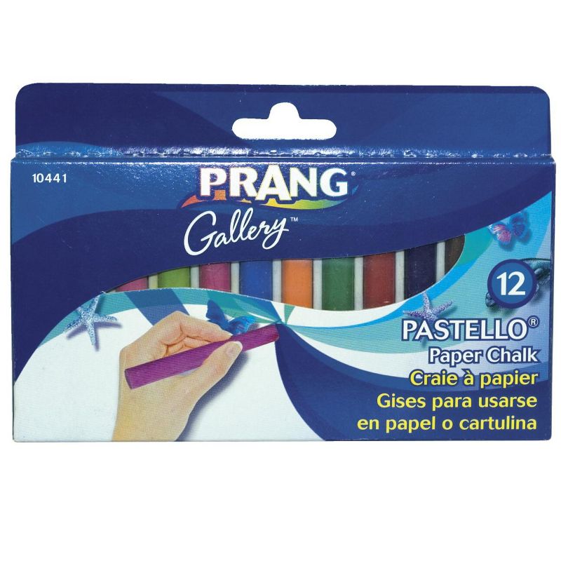 Prang Pastello Colored Paper Chalk, Assorted Colors, set of 12