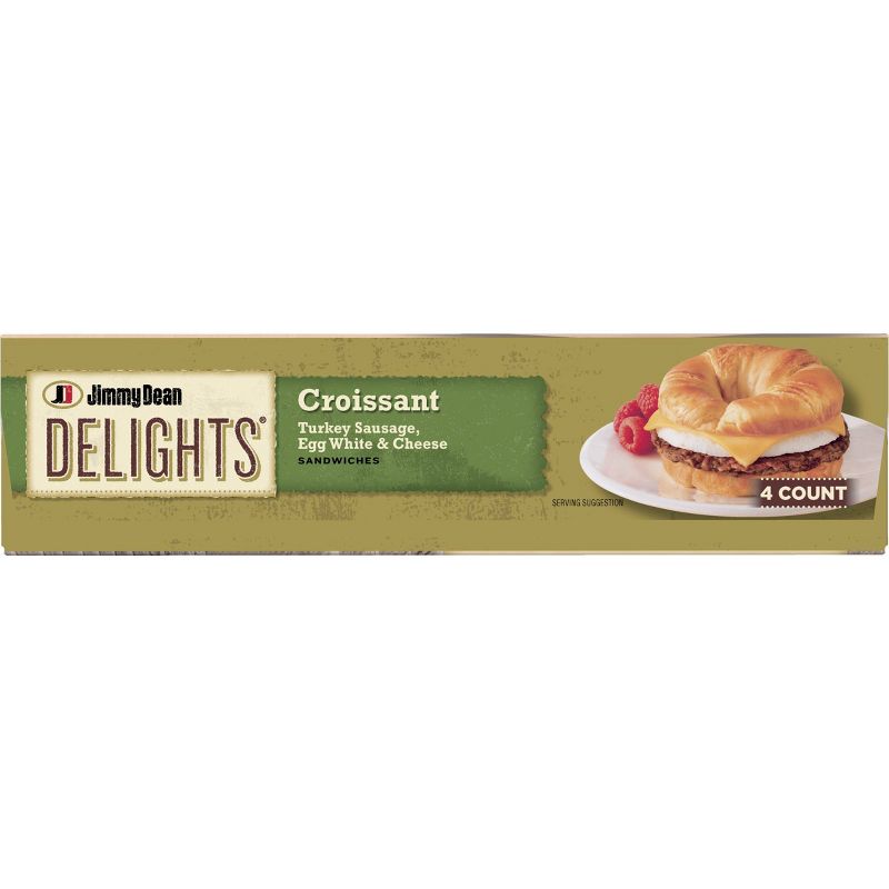 Jimmy Dean Delights Turkey Sausage, Egg Whites, & Cheese Frozen Croissant - 4ct