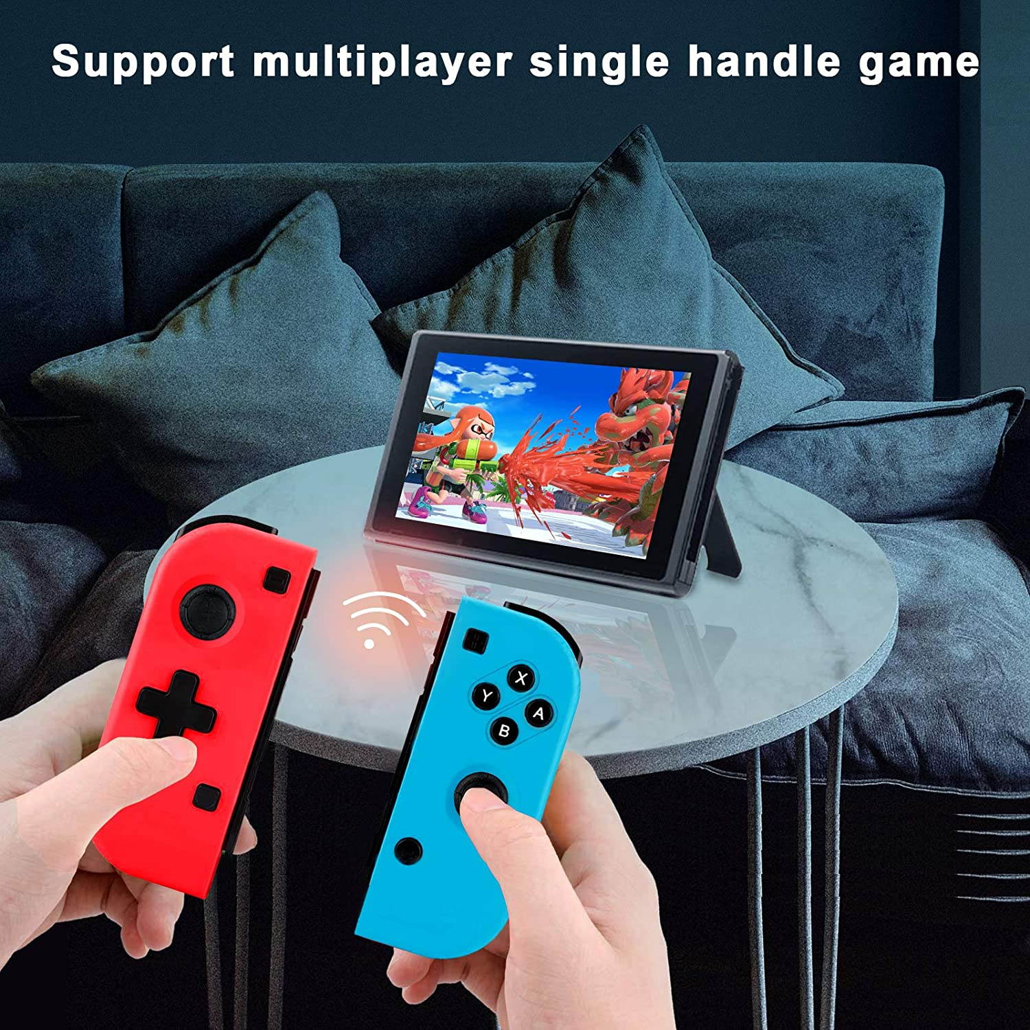 Wireless Controllers for Nintendo Switch, Game Controller Gamepad Joypad Joystick Switch Controller Compatible with Nintendo Switch/Switch Lite - Red and Blue
