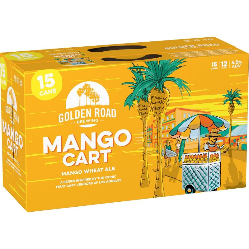 Golden Road Mango Cart Wheat Ale Beer - 15pk/12 fl oz Cans