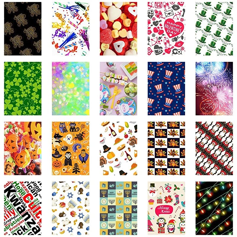 instax Mini Instant Film 20 Exposures + 20 Sticker Frames for Fuji Instax Prints Holiday Package