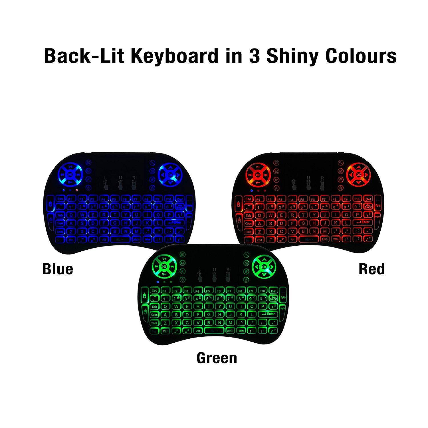 MakerSpot Mini 2.4GHz Wireless Keyboard with Touchpad Mouse Compatible with Android TV Box,PS4, Raspberry Pi, Smart TV, PC