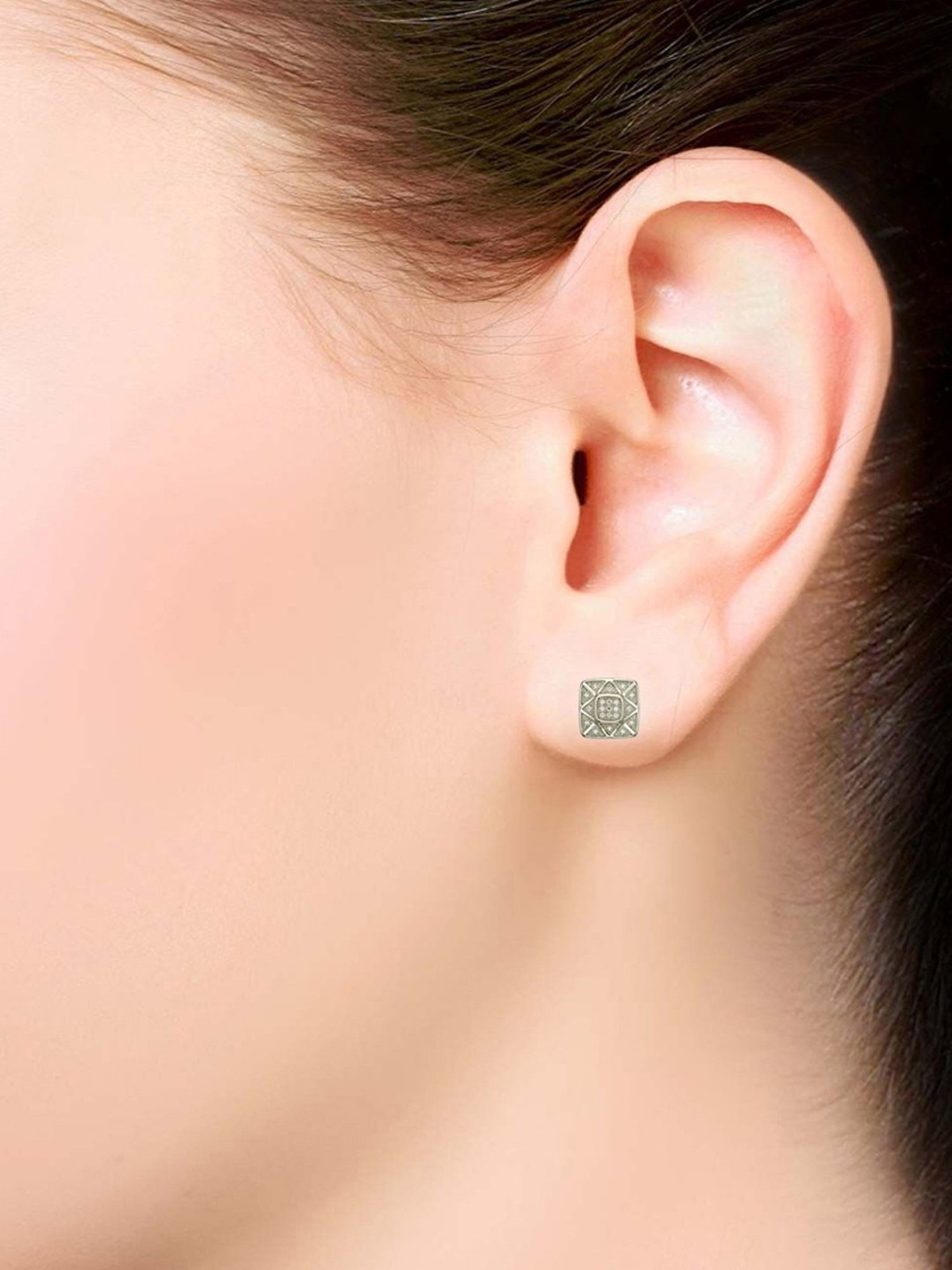 The Real Effect London Classic Collection 800 Silver Earrings for Women