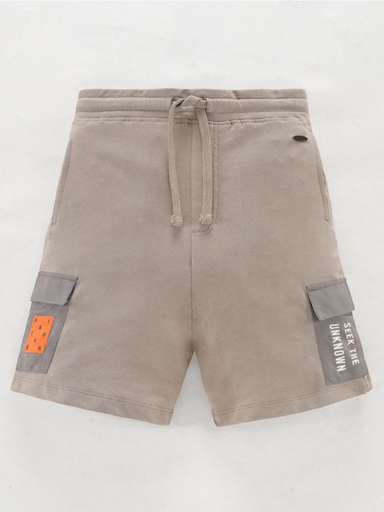 Edheads Kids Grey Cotton Printed Shorts