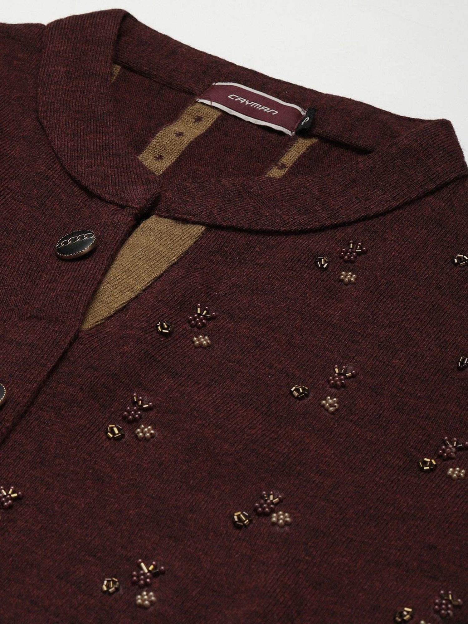 Cayman Maroon Embellished A Line Kurta