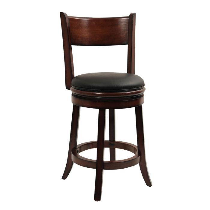 Boraam 24" Palmetto Swivel Stool in Chestnut  Finish