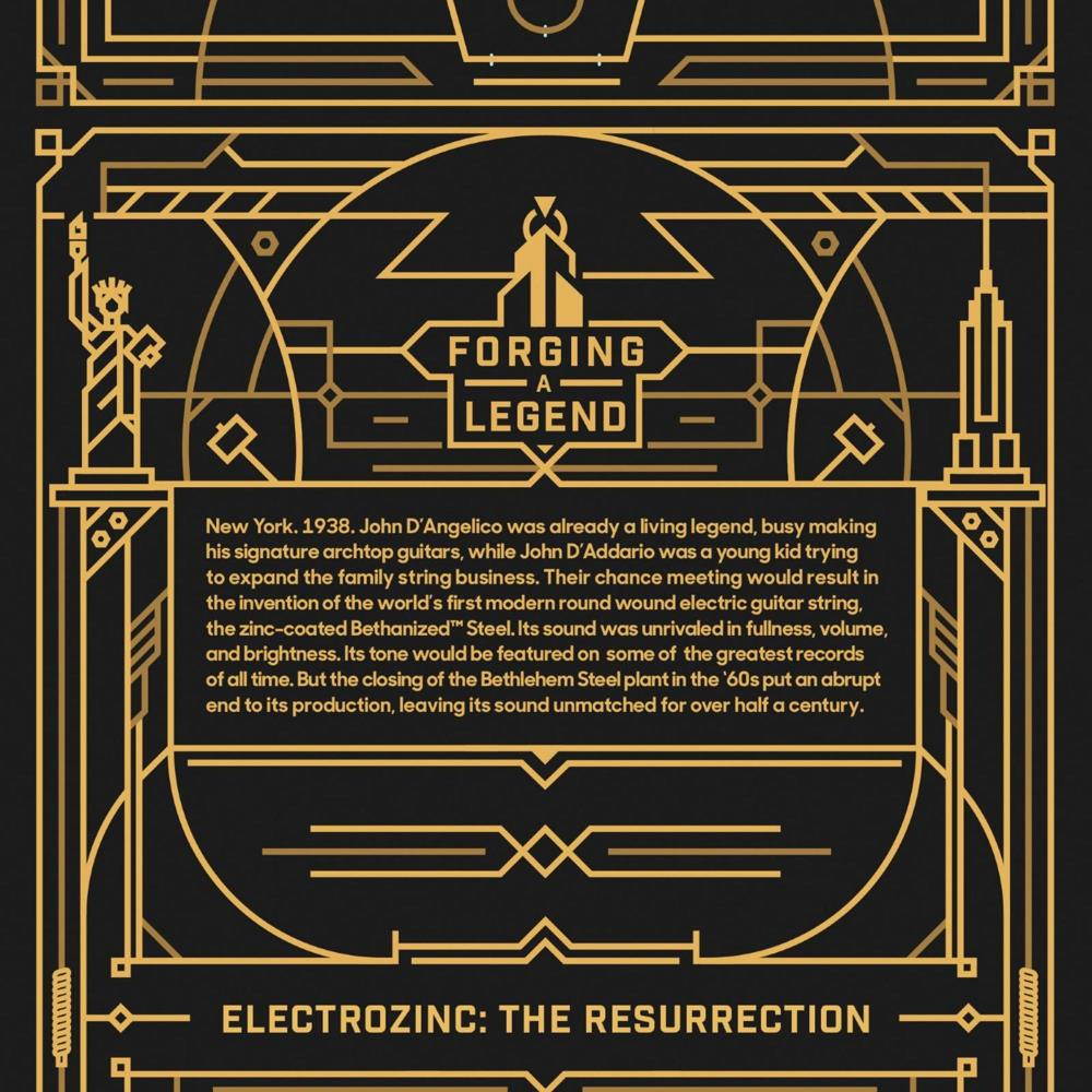 D'Angelico Electrozinc Jazz 12-52 Light Electric Guitar Strings