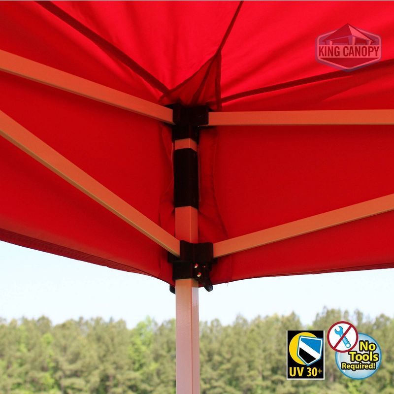 King Canopy 10'x10' Festival Instant Pop Up Tent with Red Cover