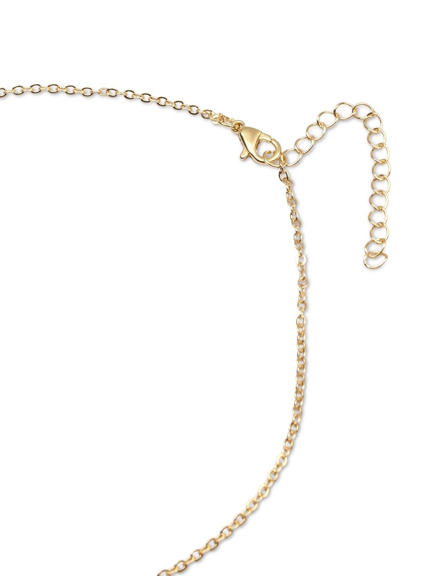 ToniQ Gold-Plated White Baroque Choker Necklace for Women