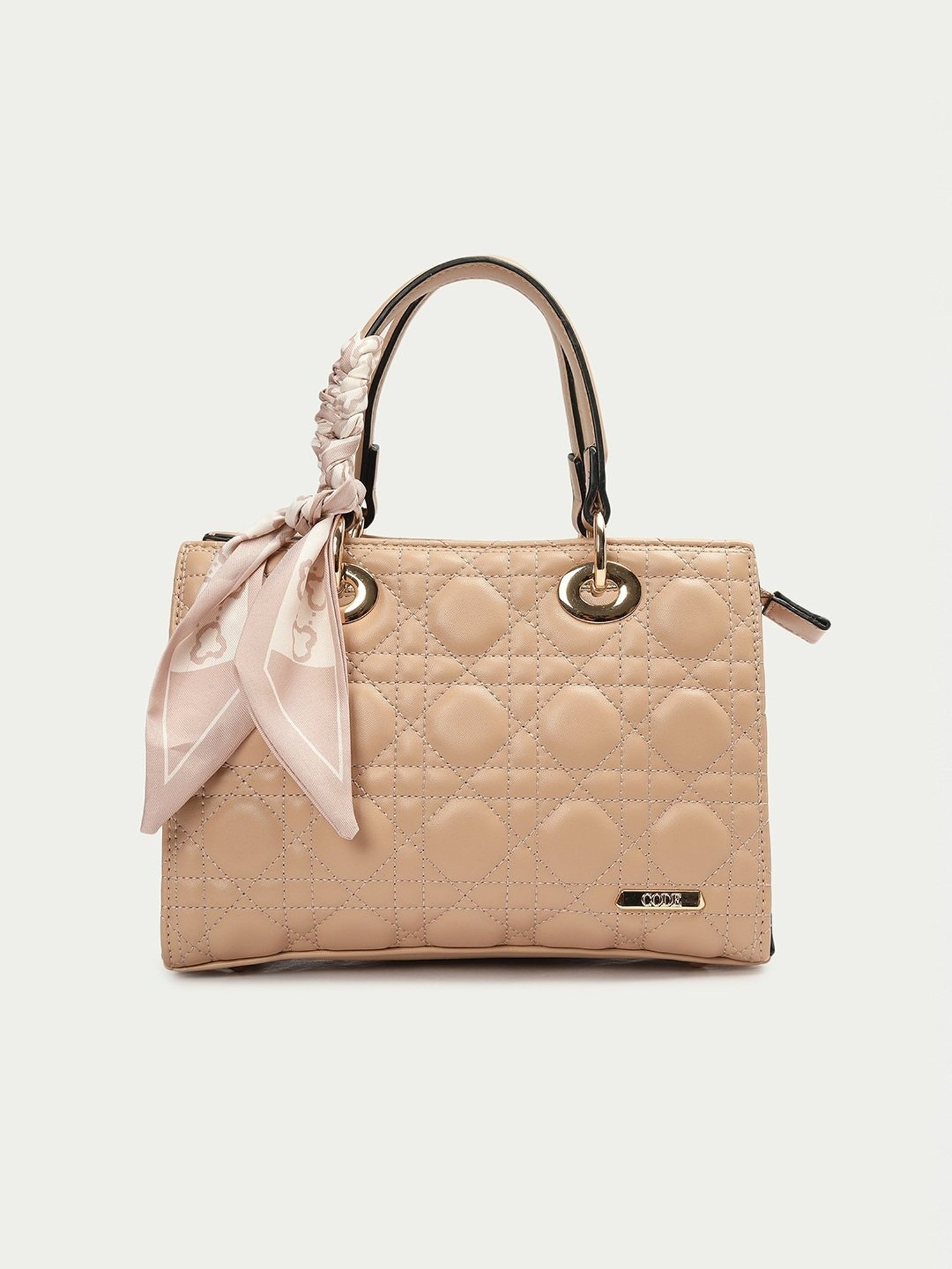 Code by Lifestyle Pink Textured Handbag
