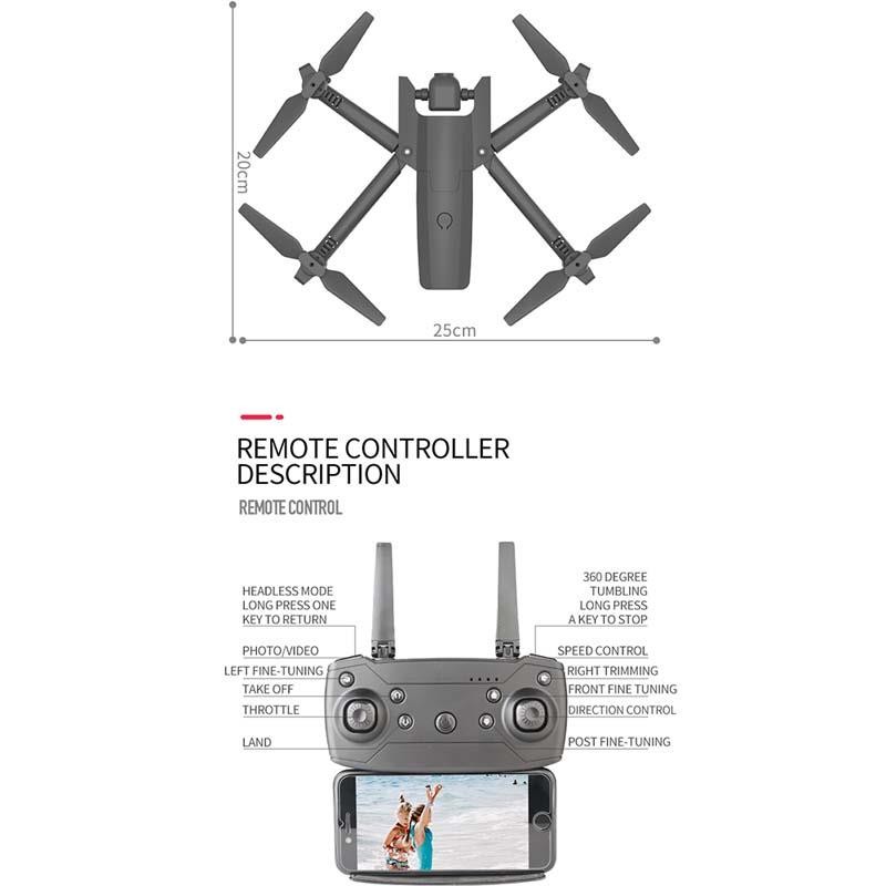 CSJ X4 Foldable Profissional Drone with 1080P HD Camera WiFi FPV Optical Flow RC Helicopter Quadrocopter Kid Toy