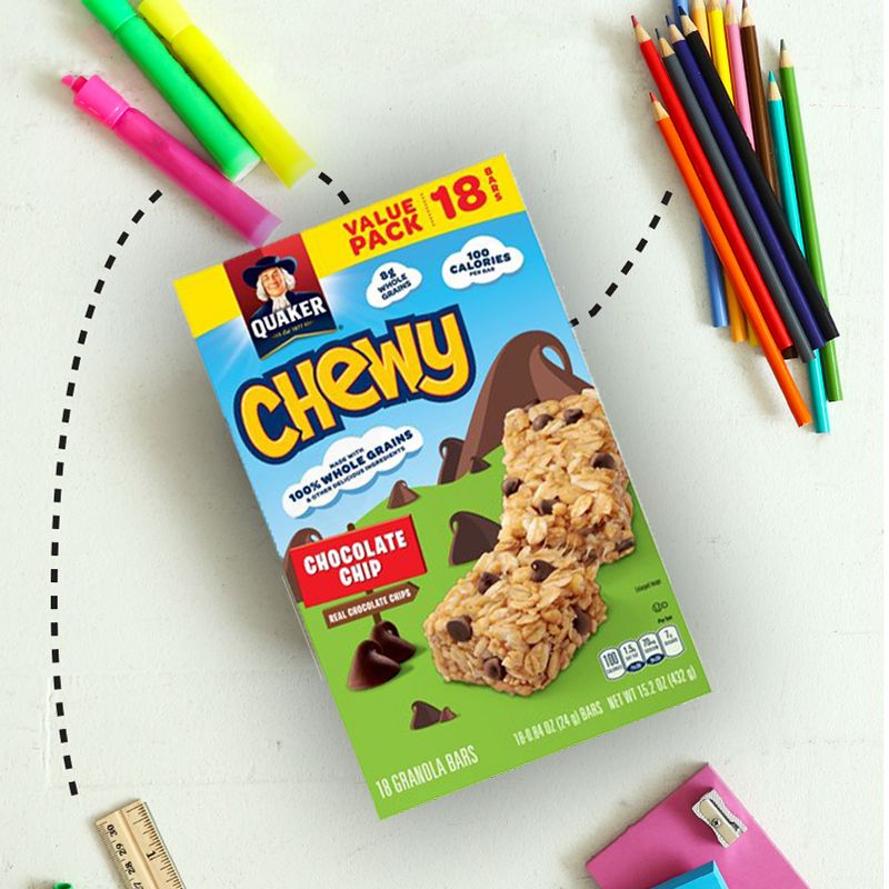 Quaker Chewy Chocolate Chip Granola Bars - 18ct/15.2OZ