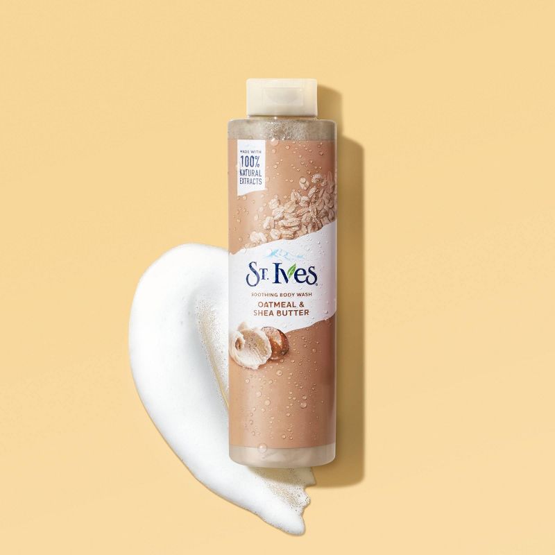 St. Ives Oatmeal & Shea Butter Plant-Based Natural Body Wash Soap - 22  fl oz