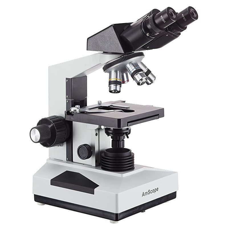 B490B-M Compound Binocular Microscope 40X-2000X + 1.3 MP Camera