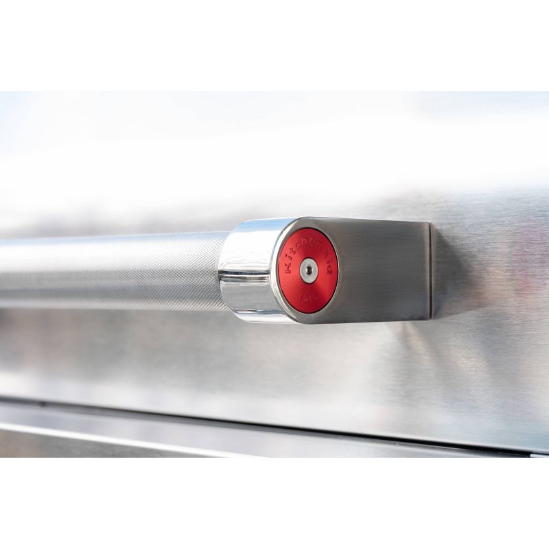 KitchenAid 33" Outdoor Kitchen Built-In Grill Cabinet Double Access Door - Silver