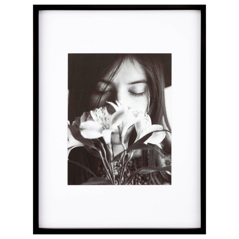 7pc Gallery Wall Frame Set with Decorative Art Prints and Hanging Template Black - Gallery Solutions