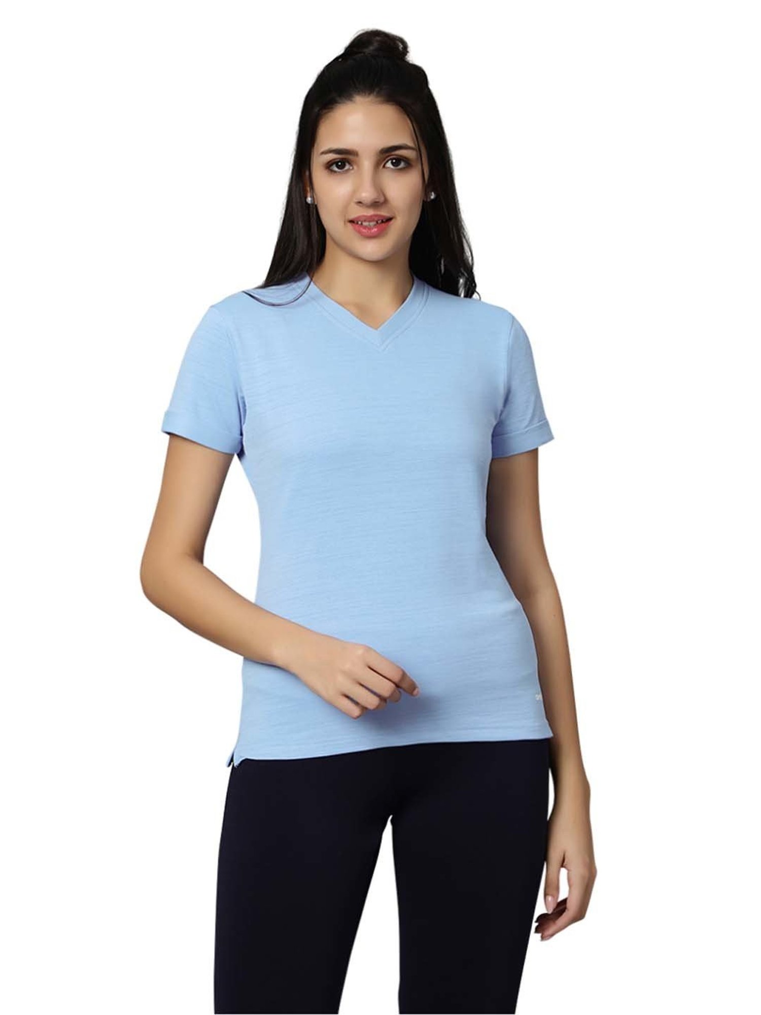 Omtex Pink & Blue Regular Fit Sports T-Shirt - Pack Of 2