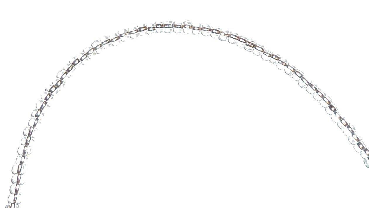 Hidden Hollow Beads, Simple Black, Women's Fashion Beaded Lanyard Necklace, 34", Key and ID Badge holder (Simple White GOLD - Non Breakaway (stronger))