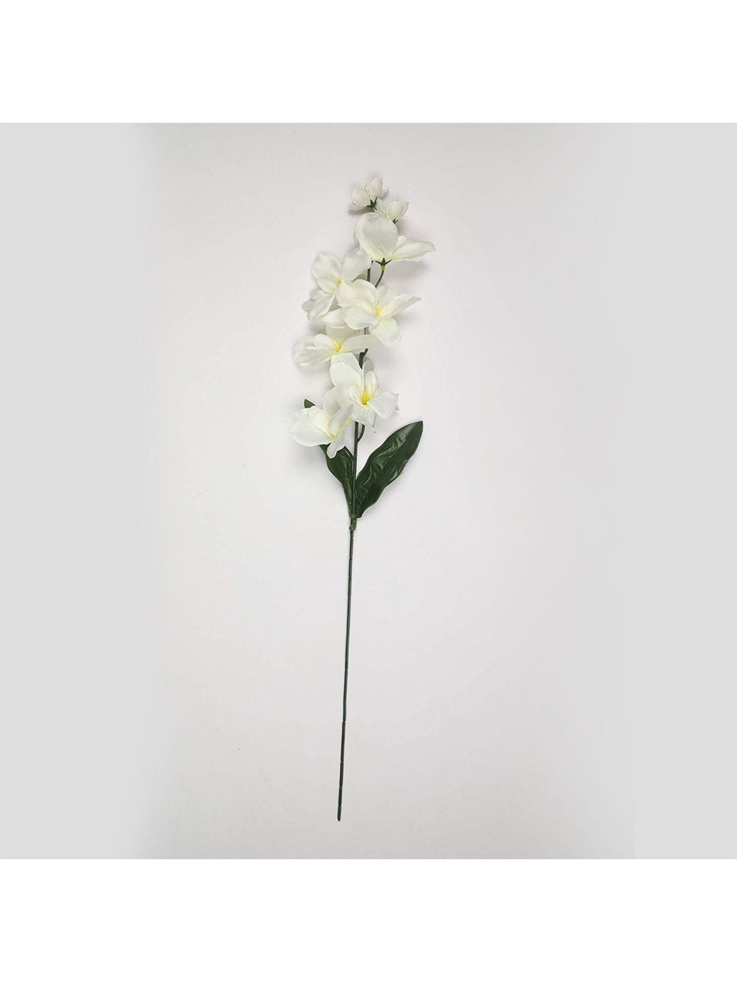 Amflix White Artificial Bonsai Orchid Flower Plant Without Pot