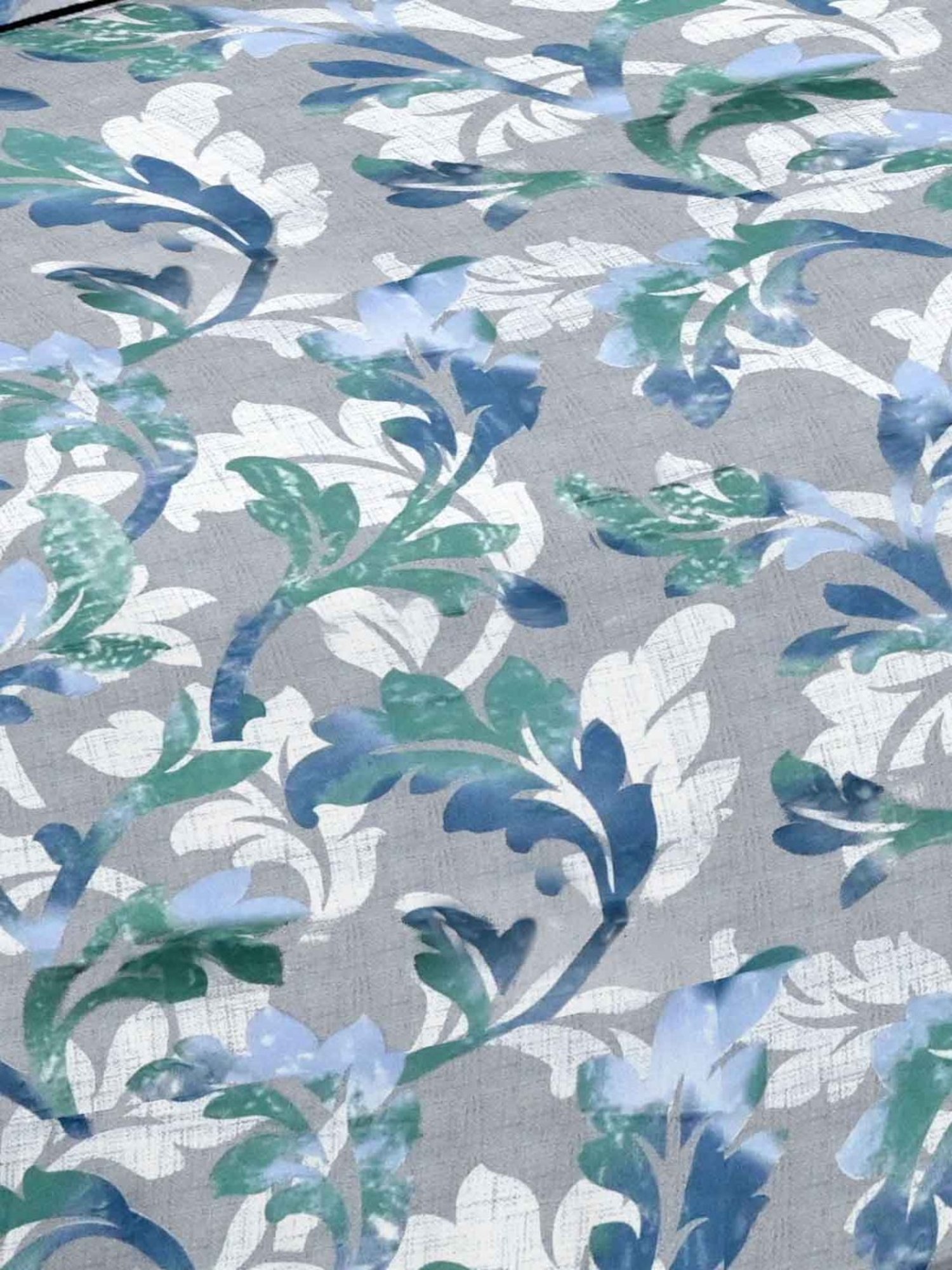 Ariana Rome Floral Blue 210 TC Cotton Super king Bedsheet with 2 Pillow Covers