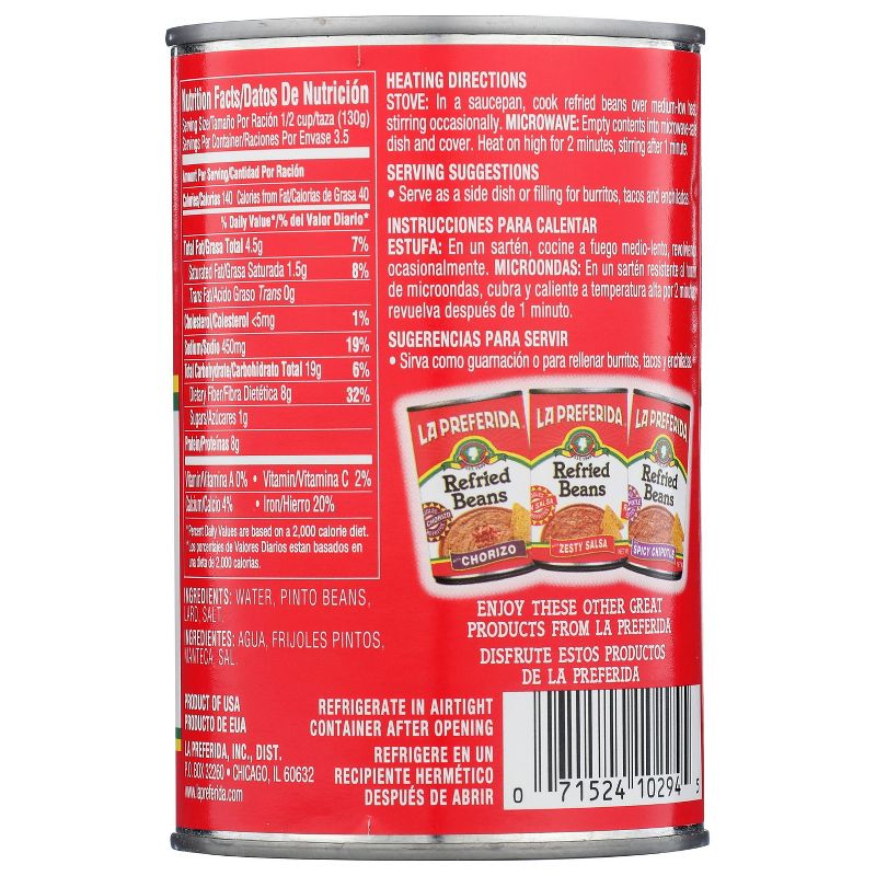 La Preferida Refried Beans 16-oz.