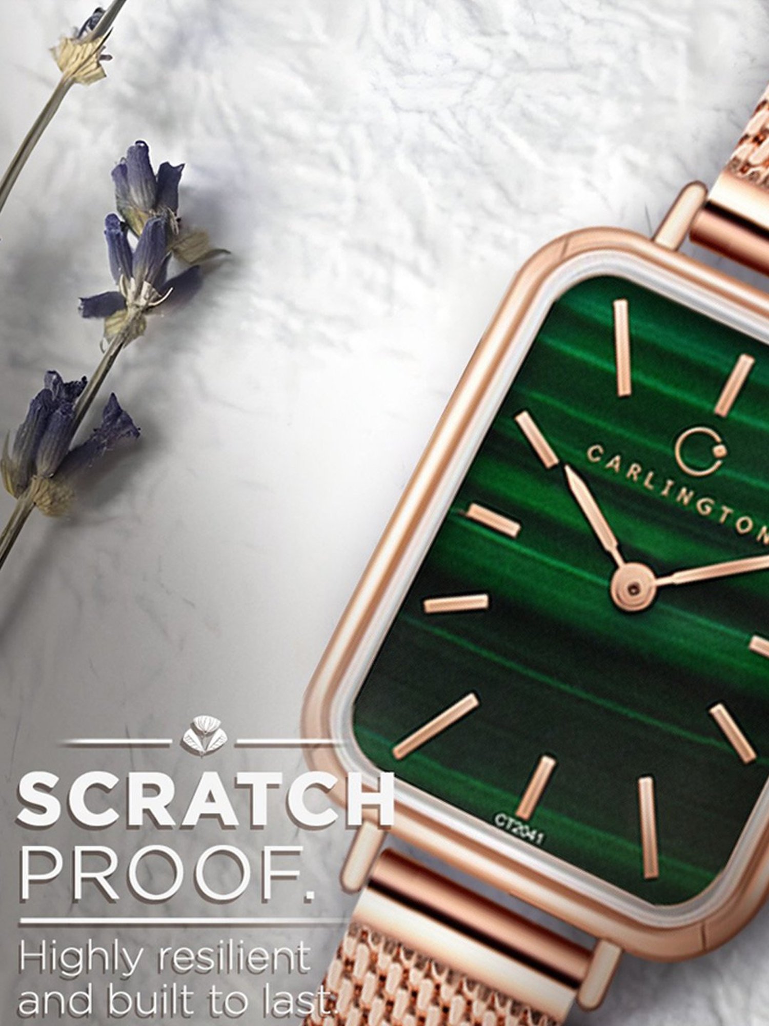 Carlington Iconic 2041 RoseGreen Analog Watch for Women