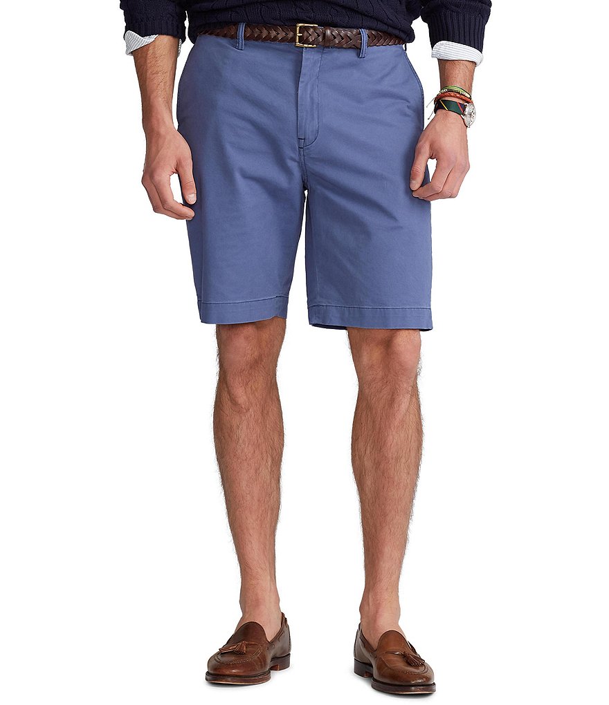 Roundtree & Yorke Big and Tall Performance 9#double; and 11#double; Inseam Flat Front Herringbone Print Shorts