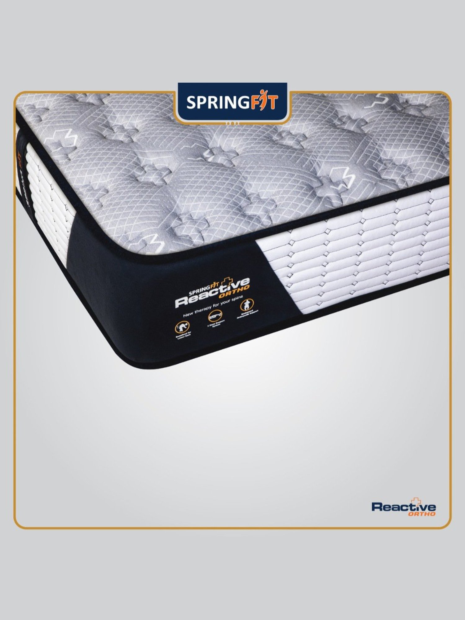 Springfit Reactive Ortho Memory Foam Back Support Luxury Bed Mattress 5 inch-Single Size(72x36x5)