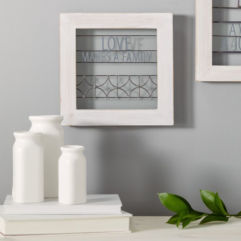 DEMDACO Love Makes a Family Wall Decor 9 x 9 - White