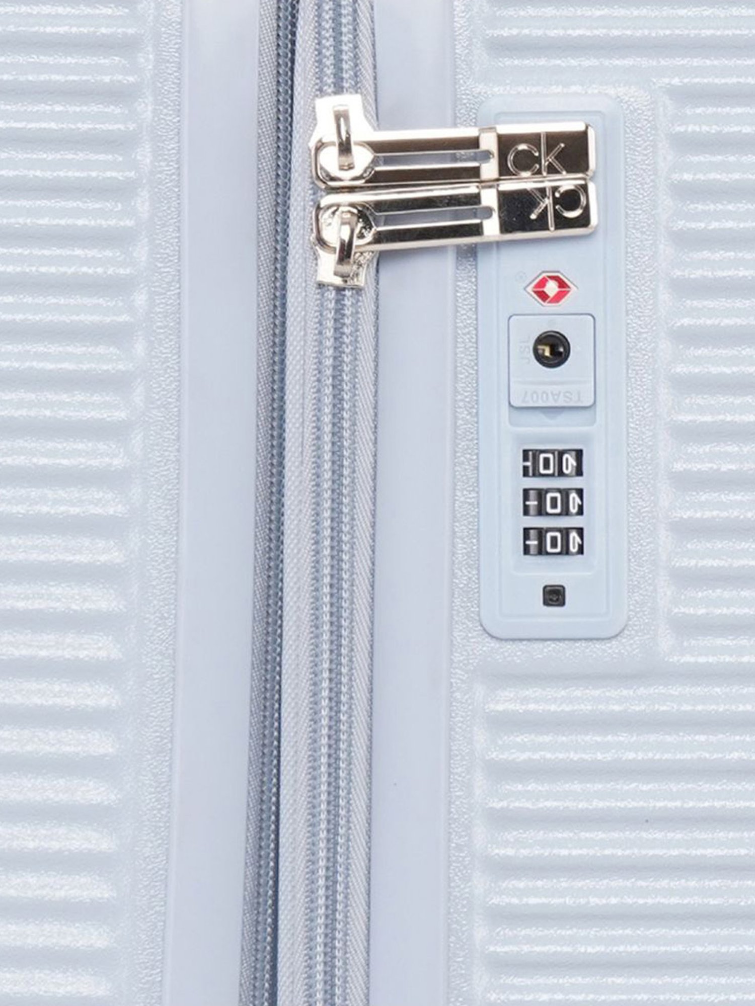 Calvin Klein Avenue Celestial Blue Textured Hard Cabin Trolley Bag - 52 cm