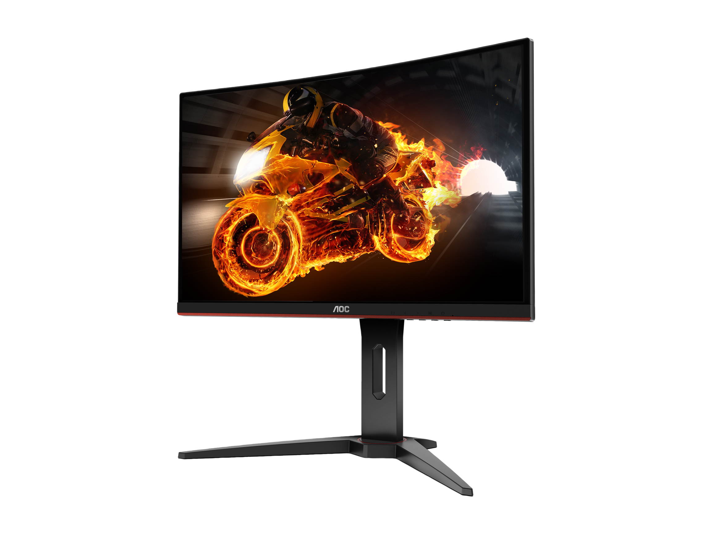 AOC Gaming C24G1 24" Curved Gaming Monitor, Full HD 1920 x 1080, 1500R Curved VA Panel, 1ms (MPRT), AMD FreeSync, 144Hz, 3-sided Frameless, Height Adjustable, DisplayPort/HDMI/VGA, VESA Compatible