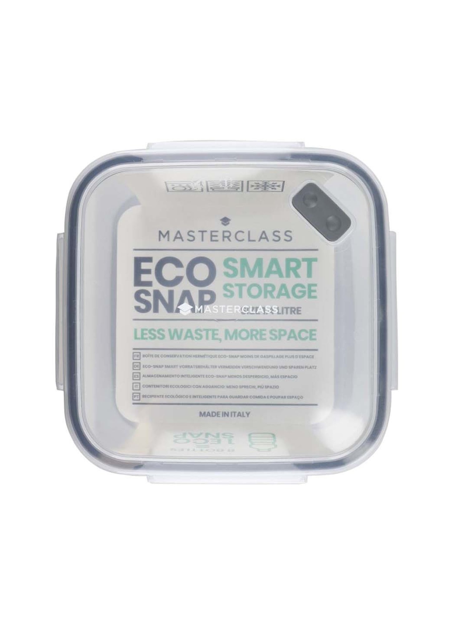 MasterClass Transparent Plastic Square Food Storage Container (1.4 L)