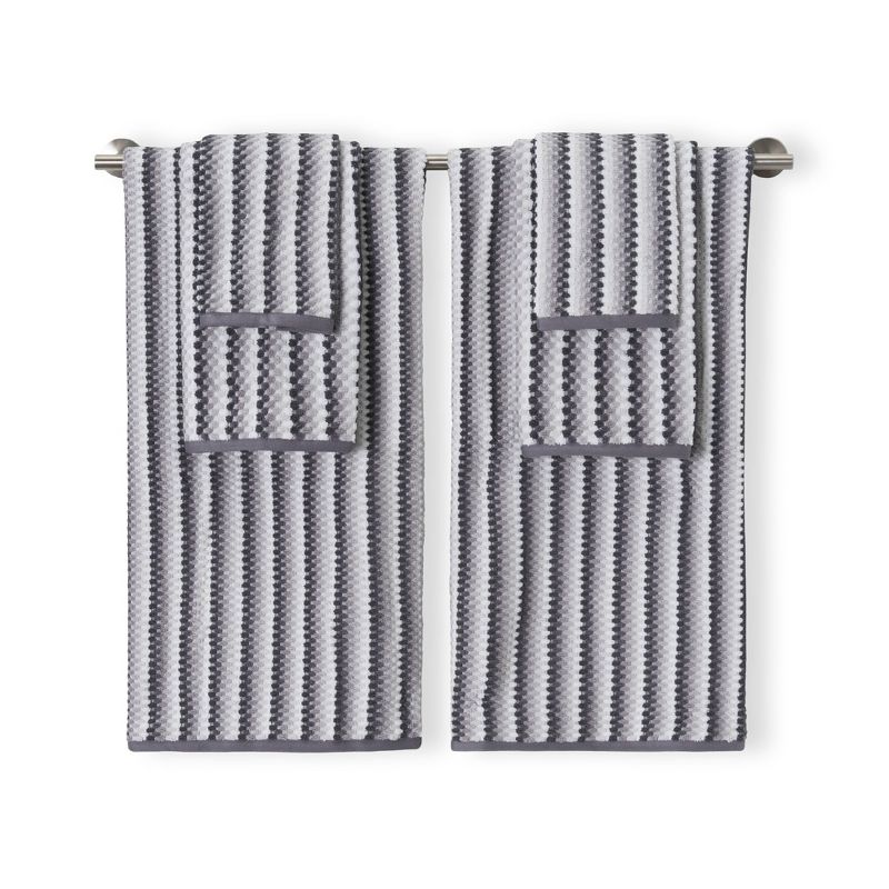 6pc Addison Bath Towel Set Gray - Caro Home