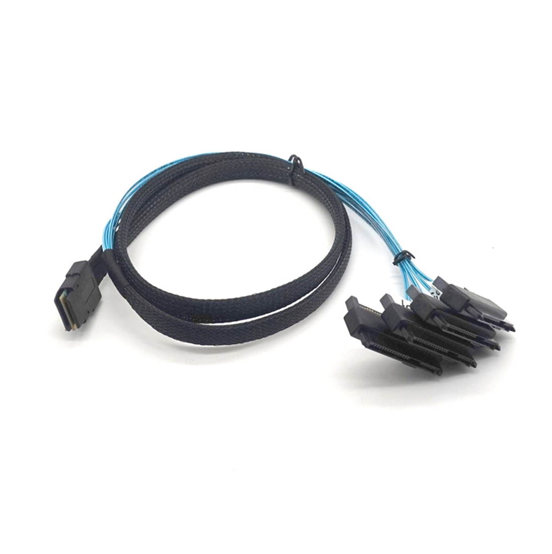 Weastlinks SAS SATA Cable Internal Mini SAS 36pin SFF-8087 to (4) 29pin+15Pin SFF-8482 connectors with SATA Power