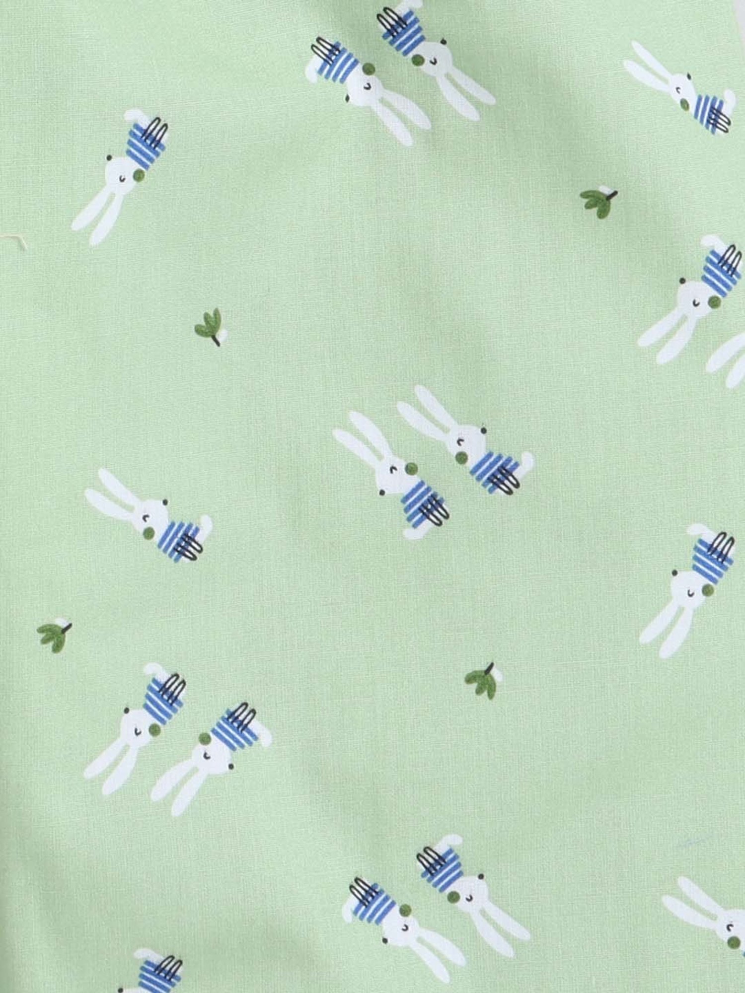 The Magic Wand Girls Green Cotton Printed Full Sleeves Shirt Set