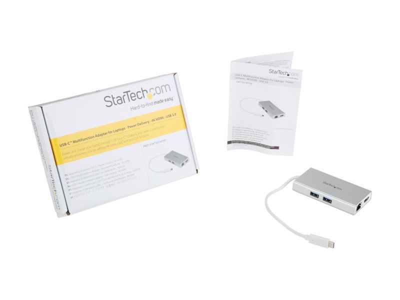 USB-C Multimedia 4K HDMI USB Charging Adapter for MacBook with Pass Thru Charging, Space Gray (K181-1041-SG4I)