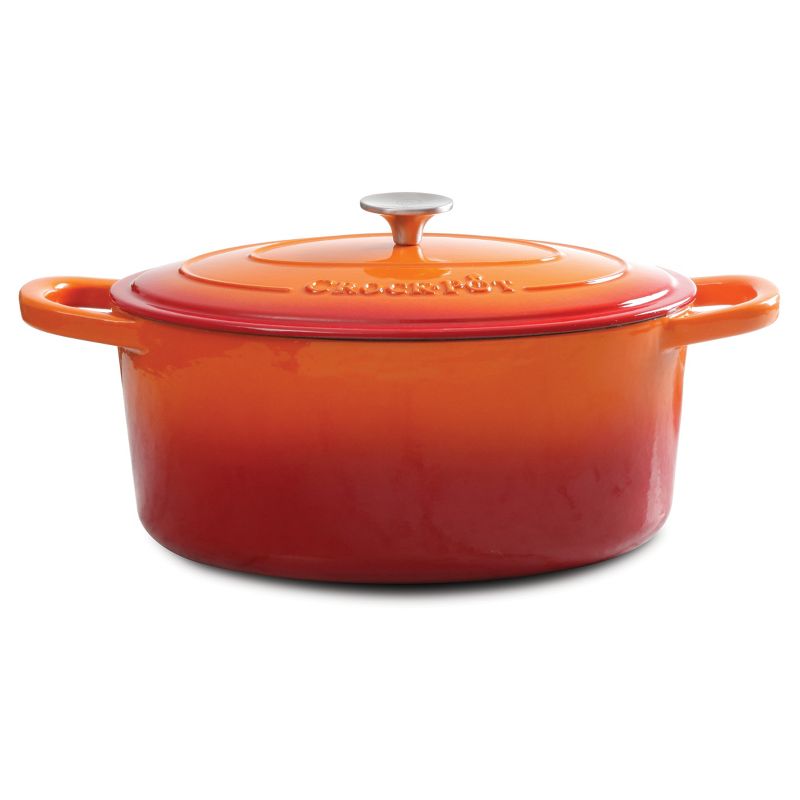 Crock Pot Artisan 7Qt Oval Dutch Oven Orange