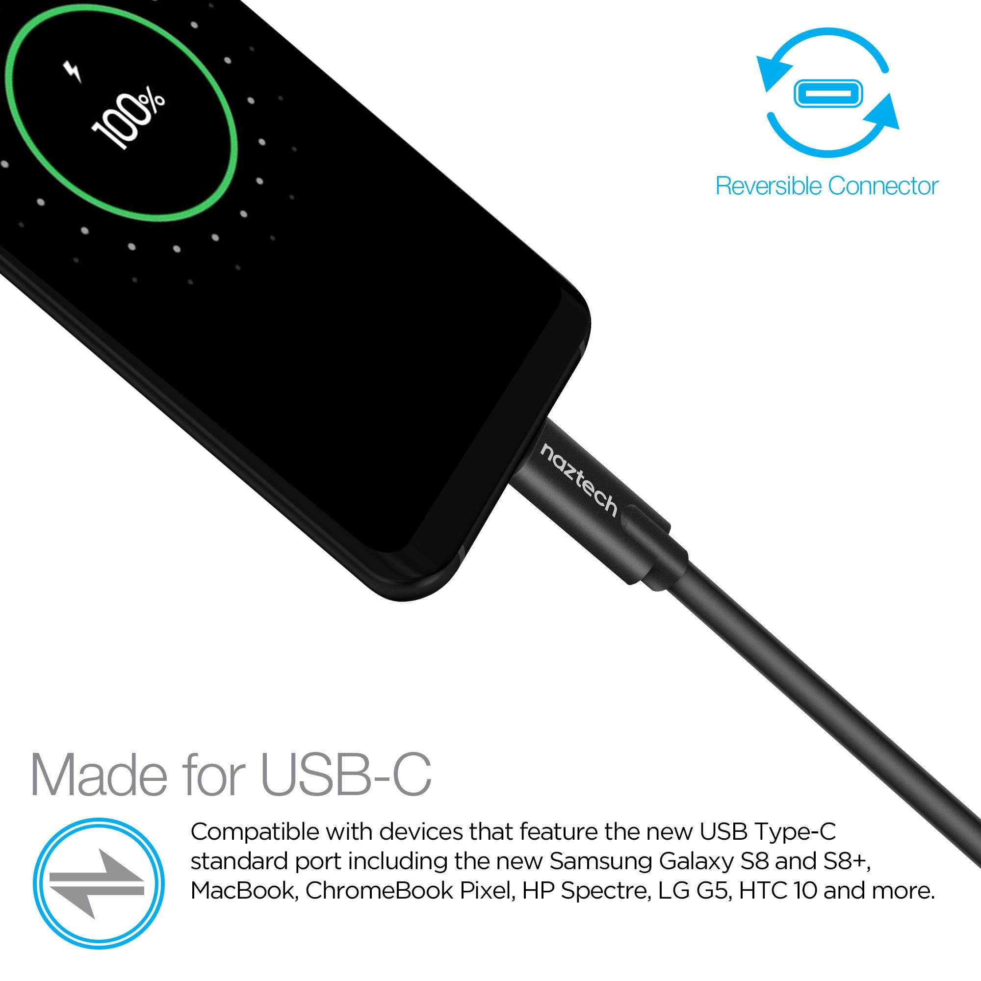 Naztech 13295 USB-C(TM) to USB-C(TM) Charge & Sync Cable, 3ft