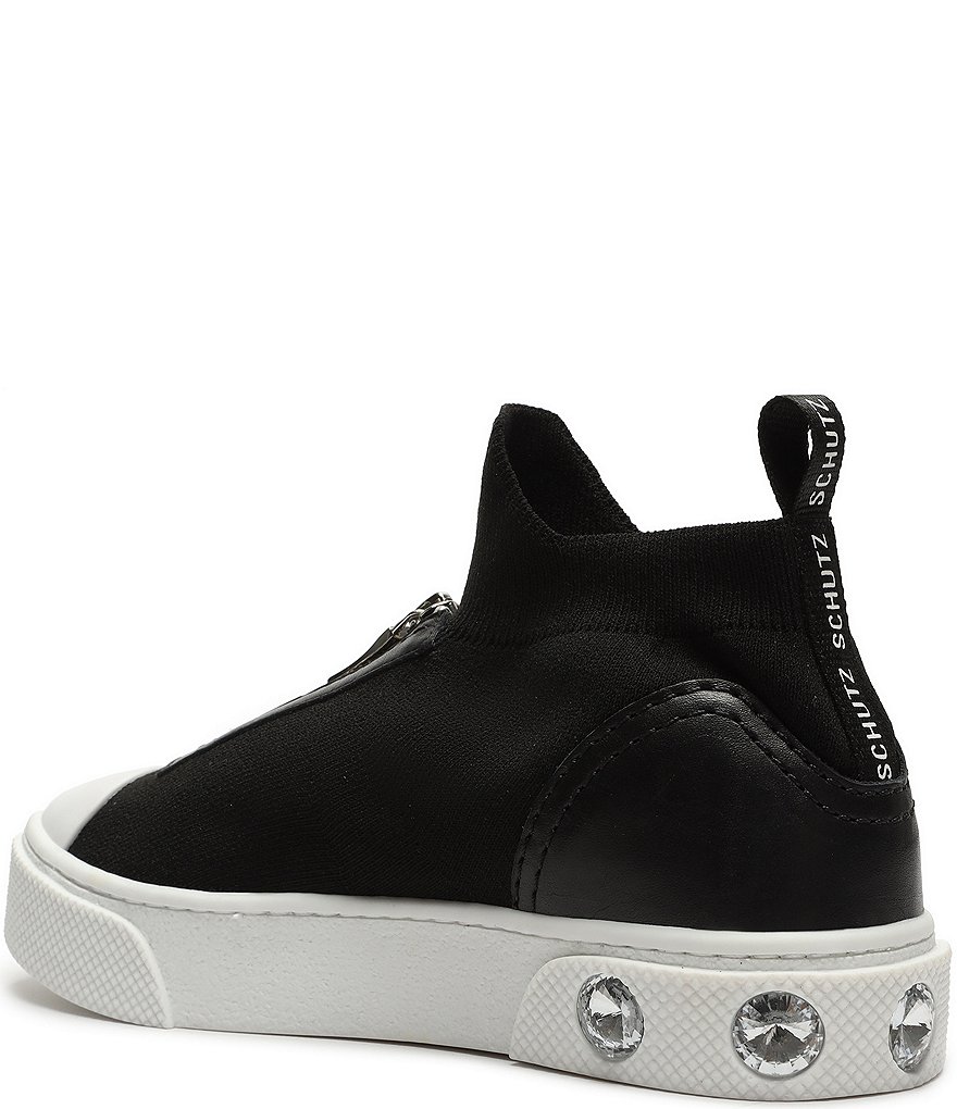 Schutz Maryanne Studded Detail Zip Front Sneakers