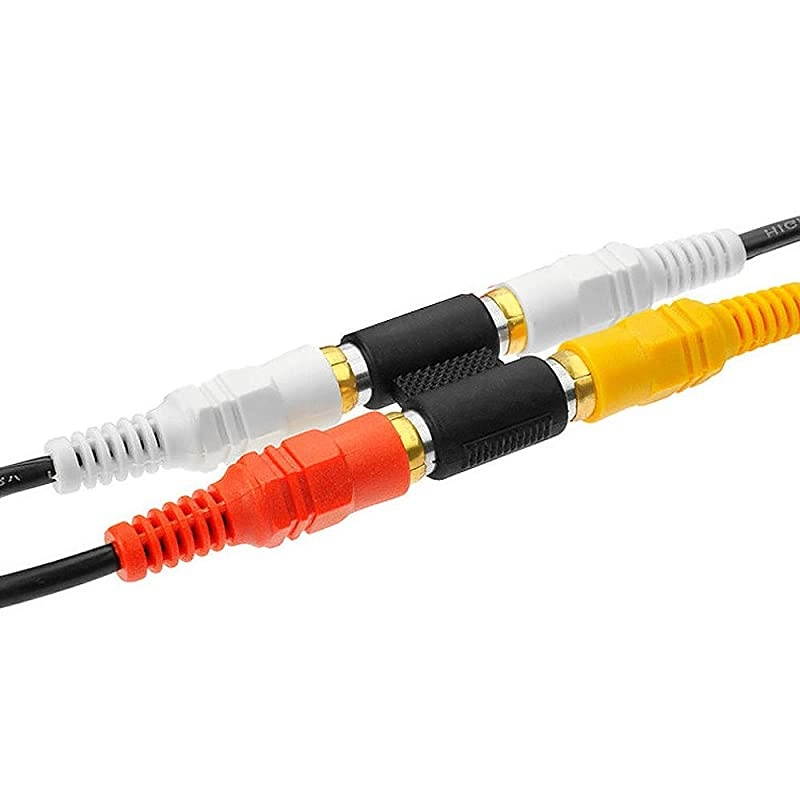 2RCA to 2RCA Jack Coupler Dual Female RCA Joiner Adapter RCA Audio Video Female AV Cable Connector 10 Pack
