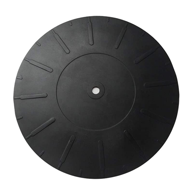 inch Turntable Platter Mat Rubber Silicone Turntable Slipmat Pad for All LP Vinyl Record Players Black