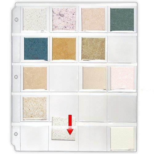 StoreSMART - Binder Page for Samples, Swatches, Coins, Slides - Top Load, Clear Plastic - 12-Pack - VH1173-12