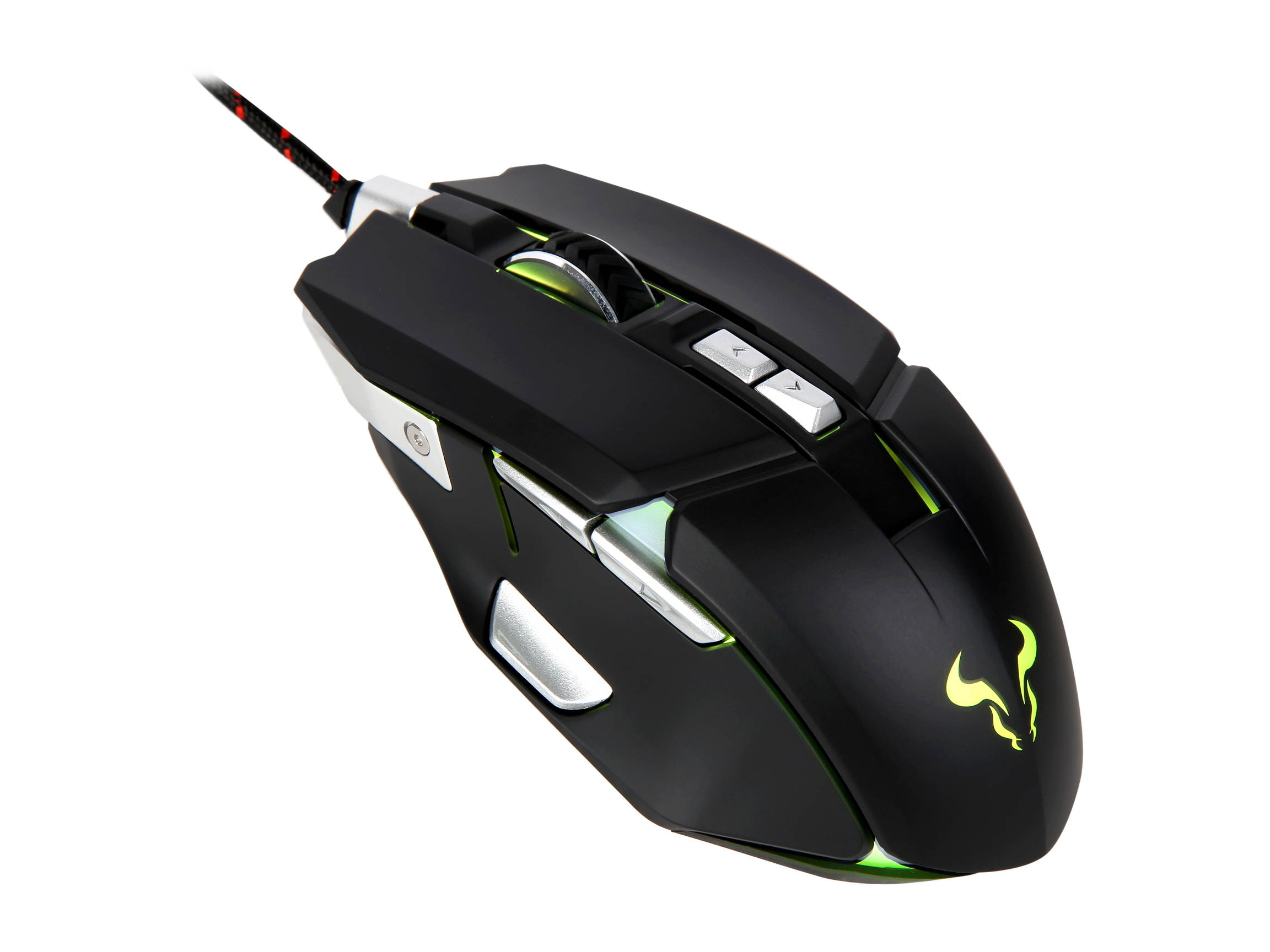 RIOTORO AUROX FPS Gaming Mouse with RGB Multicolor Lighting, (BLACK) 8 Programmable Buttons, 10,000 dpi Optical Sensor, On-the-fly DPI Shifting, Adjustable DPI Sniper Button