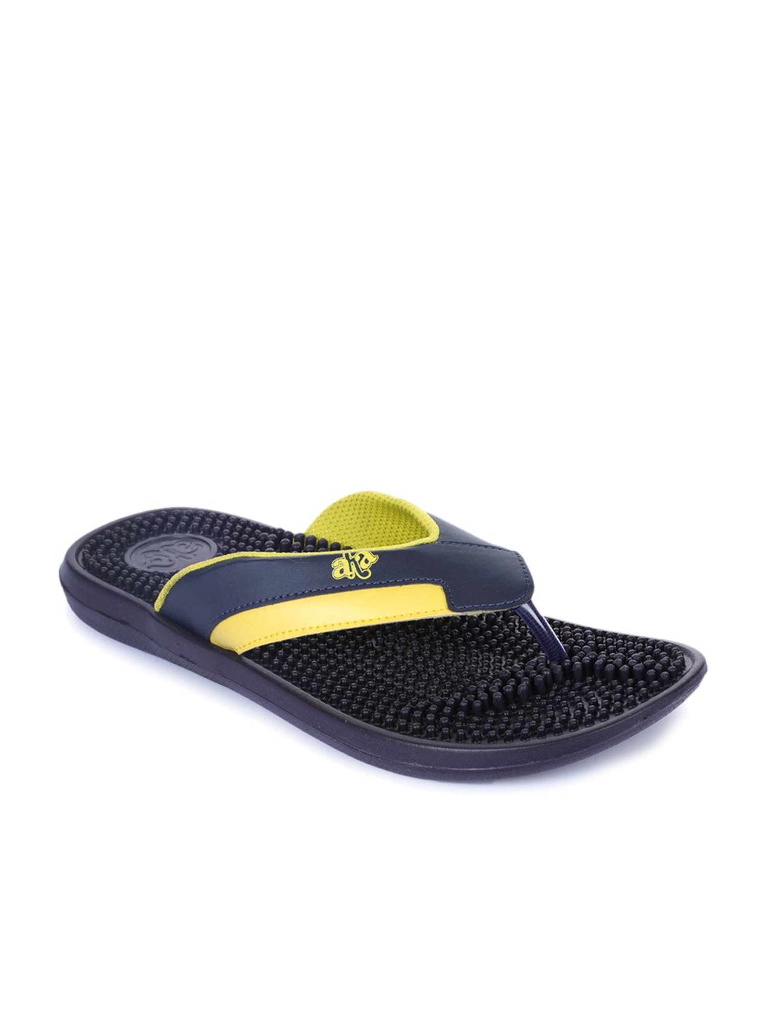 Aha by Liberty Navy & Yellow Flip Flops