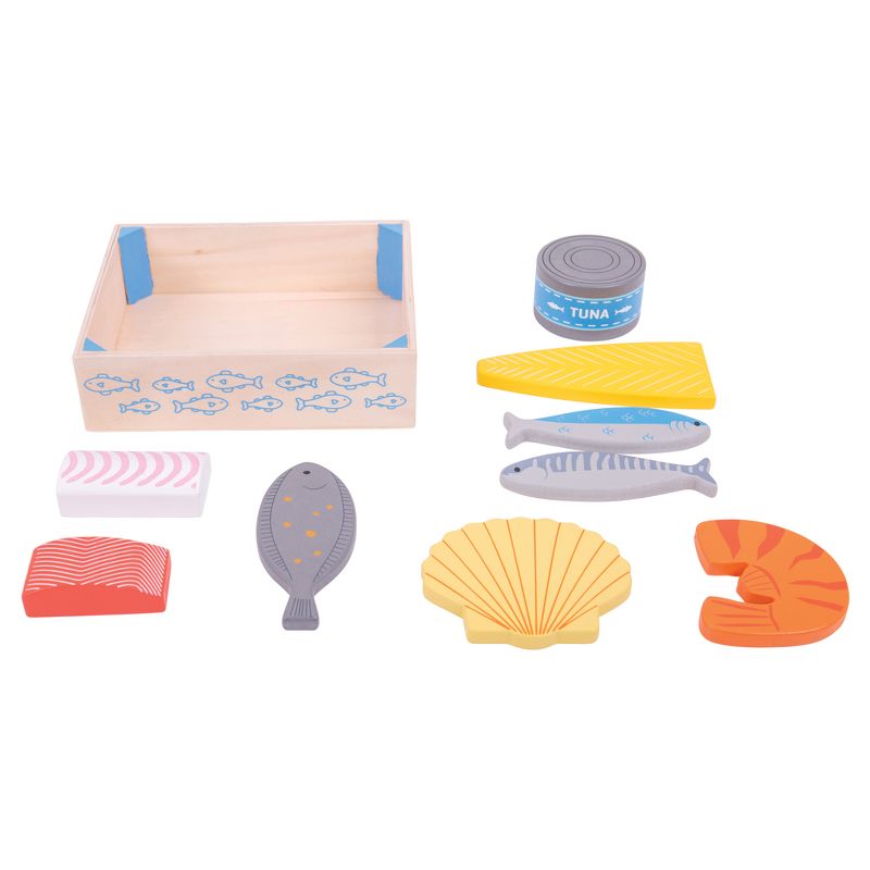 Bigjigs Toys Seafood Crate Wooden Role Play Toy