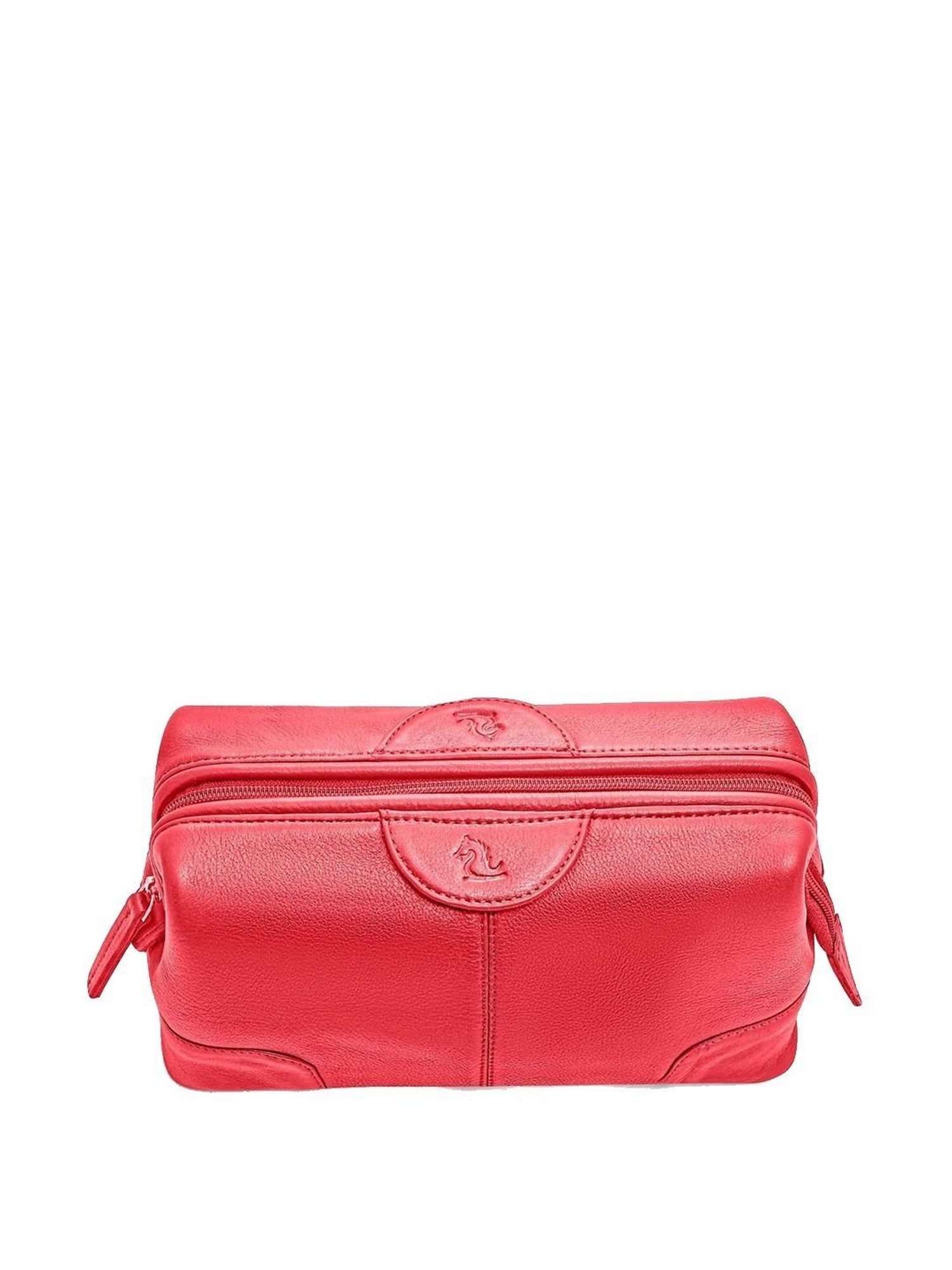 Kara Red Unisex Leather Pouch
