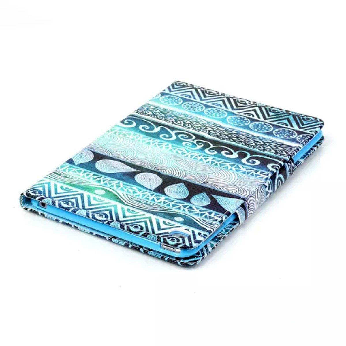 iPad Air 2 case, iPad 6 Case, Newshine Lightweight Synthetic Leather Folio Magnetic Smart Cover [Stand Case] with Auto Sleep/Wake Up Feature for Apple iPad Air 2/iPad 6 (Green Totem)