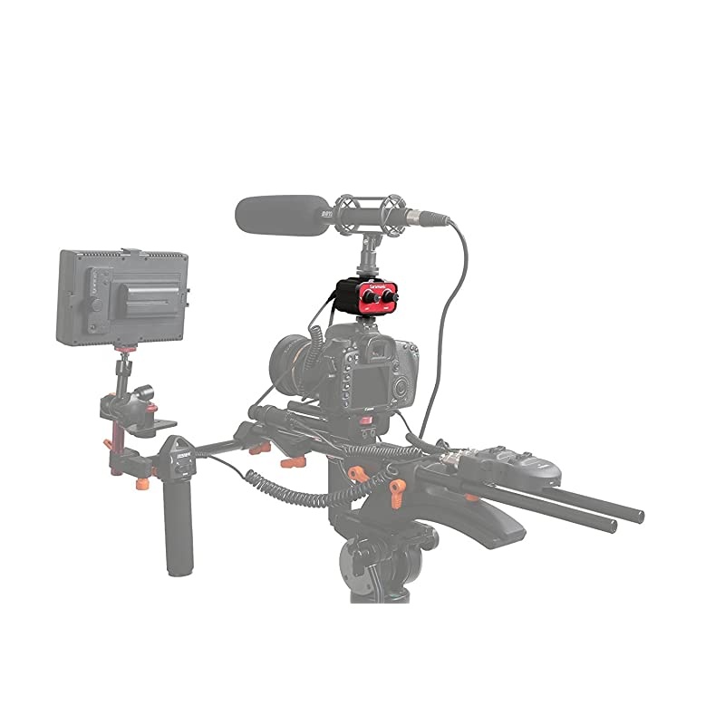 DSLR Audio Adapter SR AX100 Microphone Audio Mixer Universal Dual Channels Microphone Amplifier Adapter for use with Shooting Video Recording Mic Accessories with 2 Channel 35mm