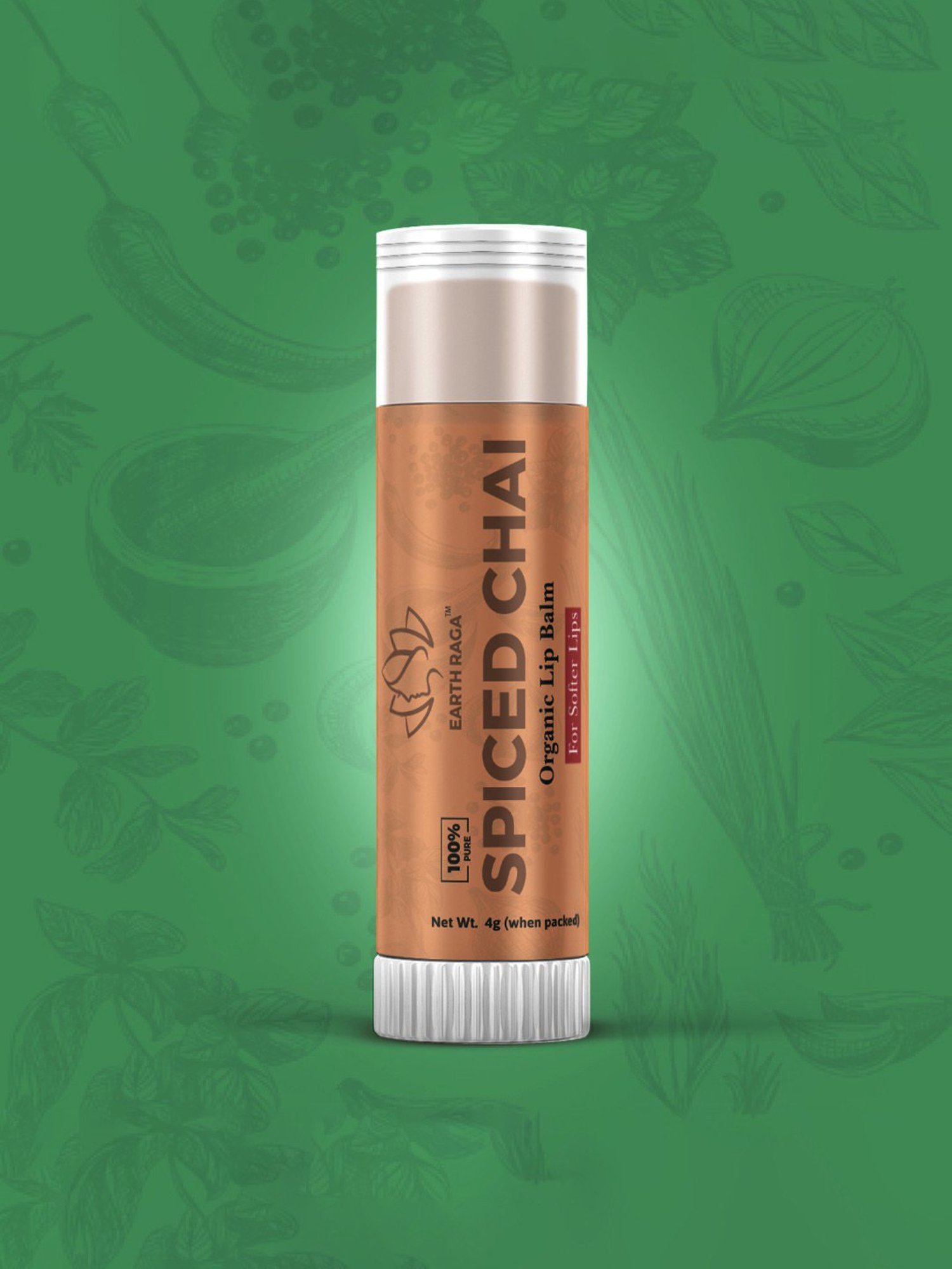 Earthraga Spiced Chai Organic Lip Balm - 4 gm