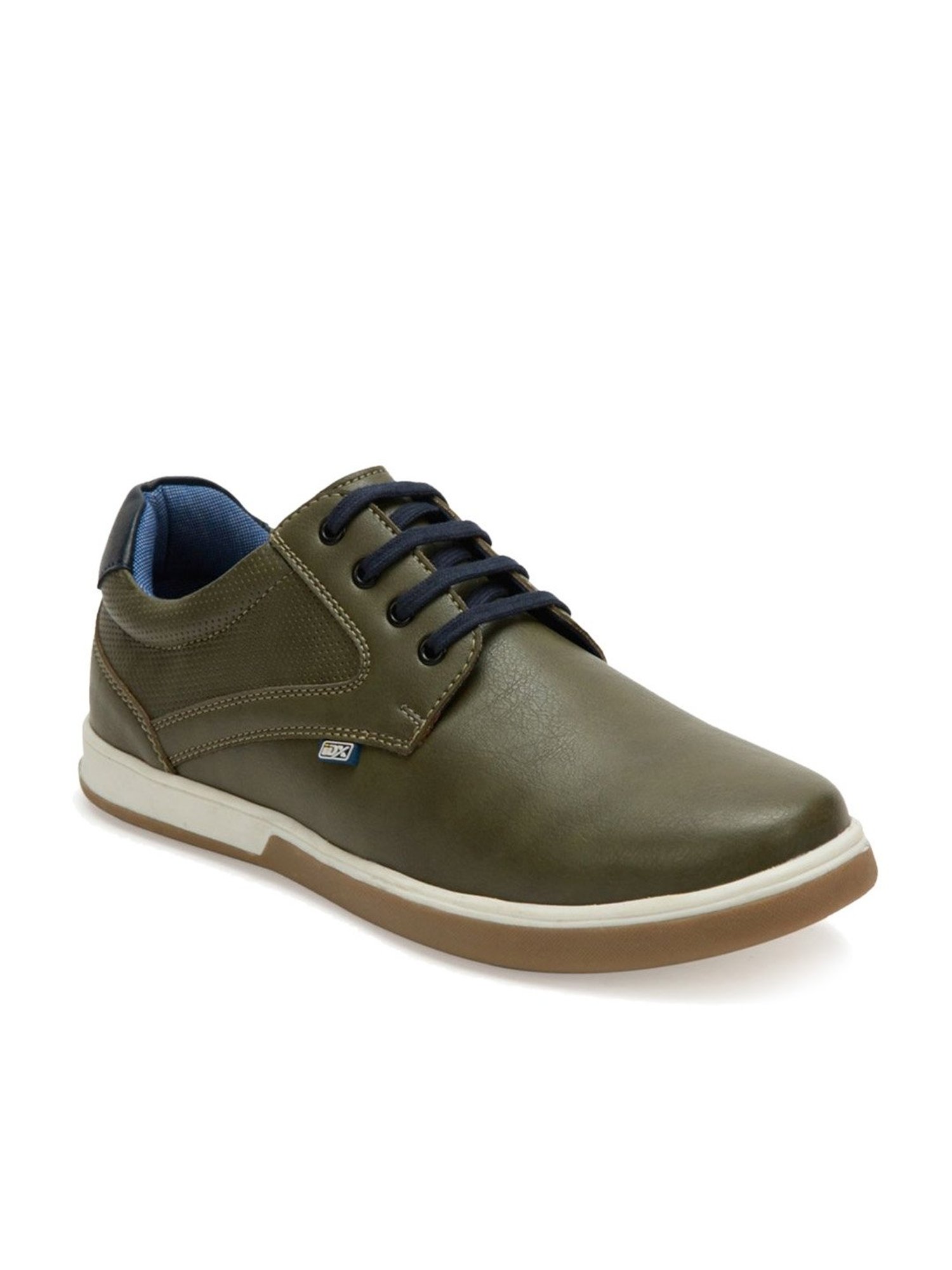 ID Men's Olive Derby Shoes